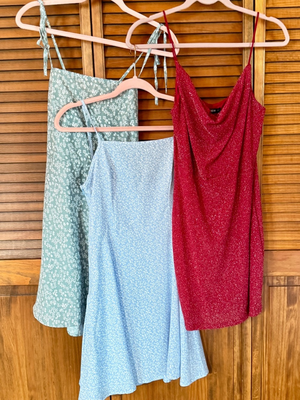 Bundle of 3 SHEIN Floral & Formal Sleeveless Dresses Sz Medium